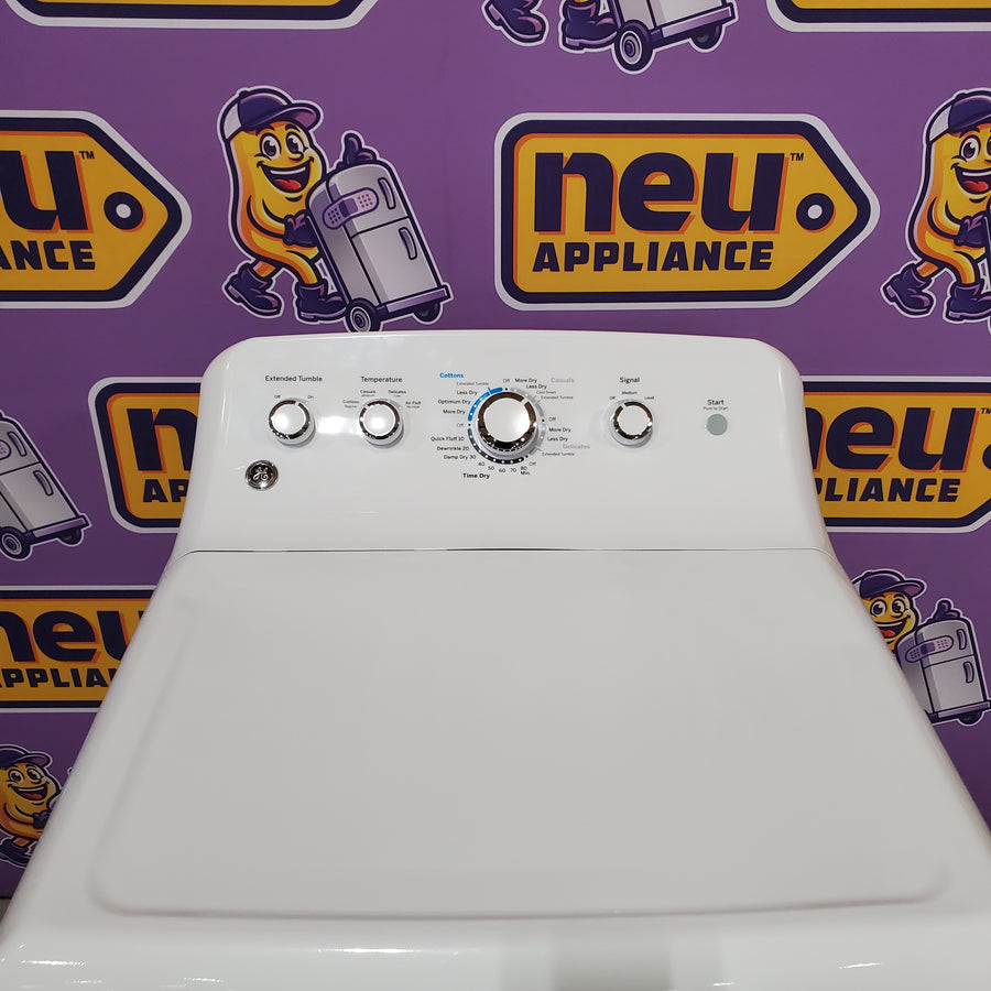 GE White Electric 7.2 Cu. Ft. Dryer with Aluminized Alloy Drum GTD42EASJWW - Certified Refurbished