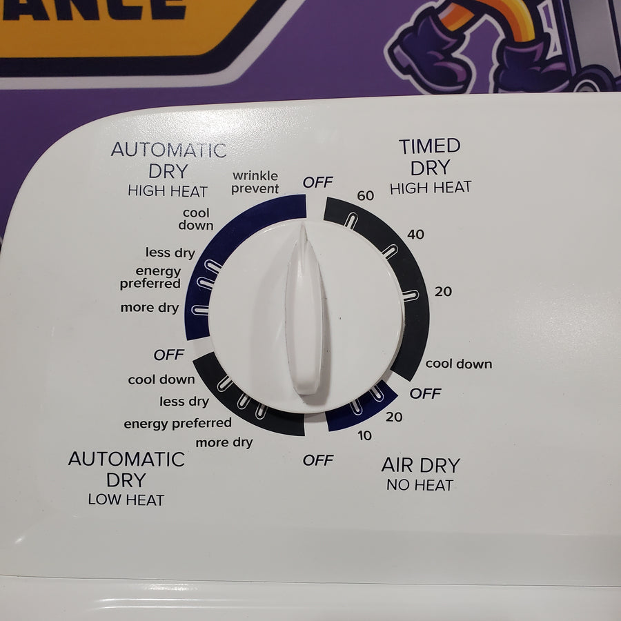 Amana 6.5 Cu. Ft. Electric Dryer with Wrinkle Shield Option and Automatic Dryness Control in White 22442643 - NED4655EW - Scratch & Dent (Minor)