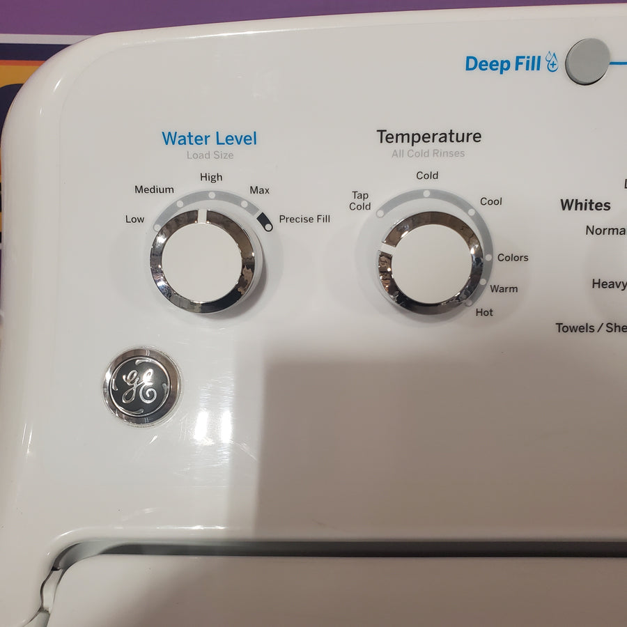 GE® 4.5 cu. ft. Capacity Washer with Stainless Steel Basket in White GTW465ASNWW - Certified Refurbished