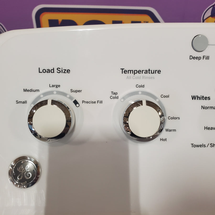 GE® 4.5 cu. ft. Capacity Washer with Stainless Steel Basket in White GTW465ASNWW - Certified Refurbished and GE White Electric 7.2 Cu. Ft. Dryer with Aluminized Alloy Drum GTD42EASJWW - Certified Refurbished