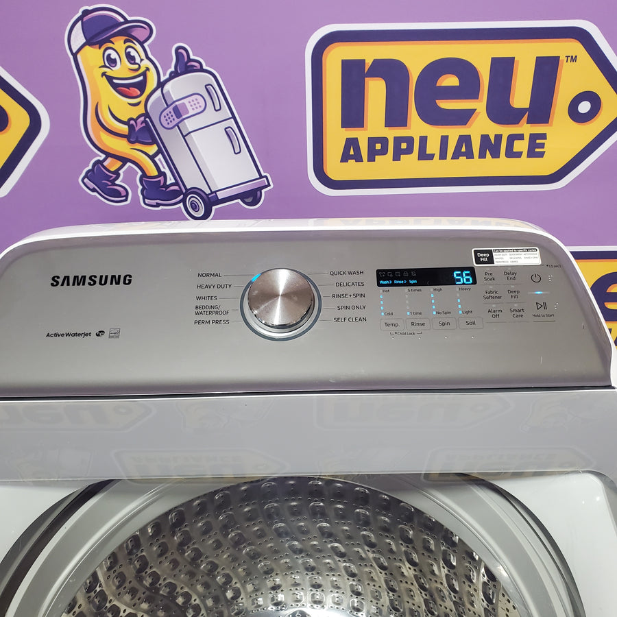 Samsung ENERGY STAR 5.0 cu. ft. Top Load Washing Machine with Active Water Jet WA50R5200AW - Certified Refurbished