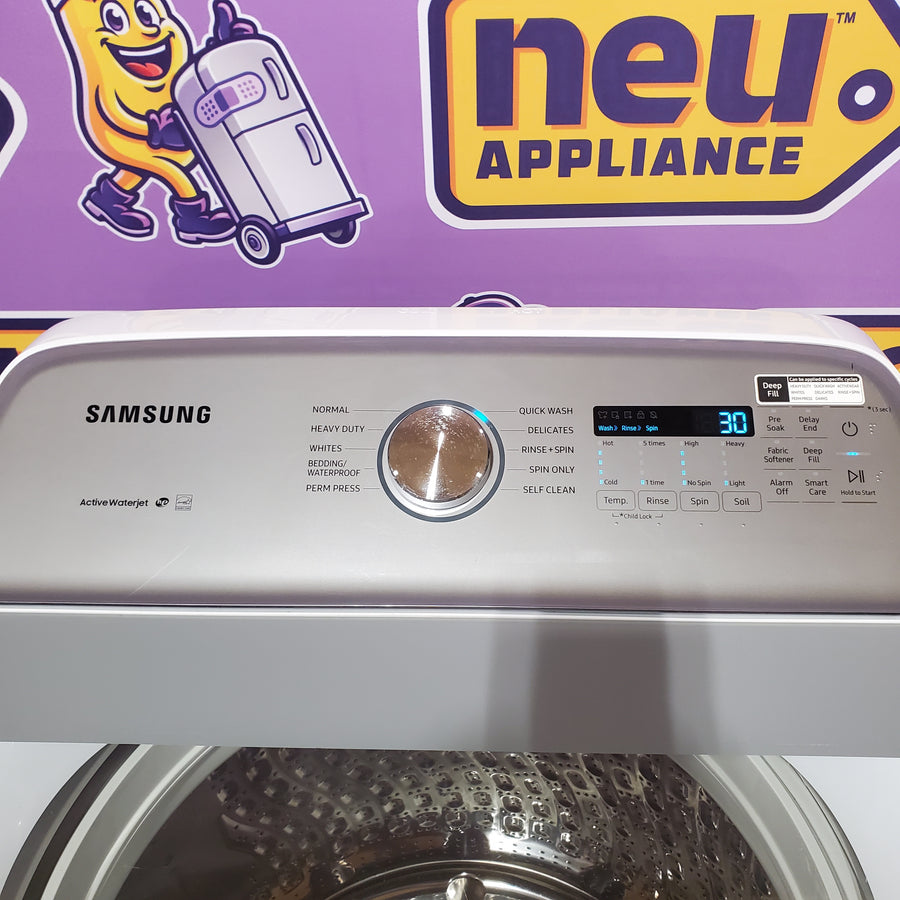 Samsung ENERGY STAR 5.0 cu. ft. Top Load Washing Machine with Active Water Jet WA50R5200AW - Certified Refurbished