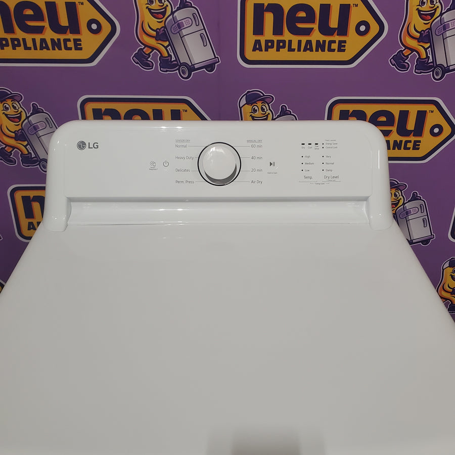 LG 7.3 Cu. Ft. Electric Rear Control Ultra Large Capacity Dryer in White with Sensor Dry DLE6100W - Open Box