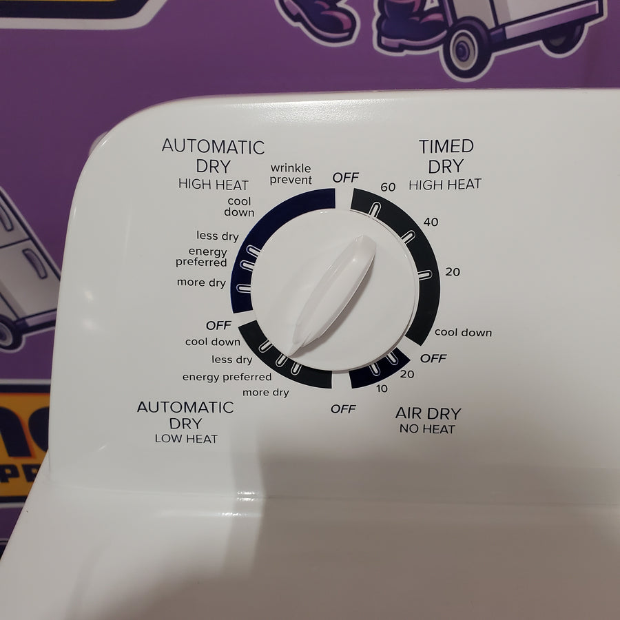Amana 6.5 Cu. Ft. Electric Dryer with Wrinkle Shield Option and Automatic Dryness Control in White NED4655EW - Scratch & Dent (Minor)