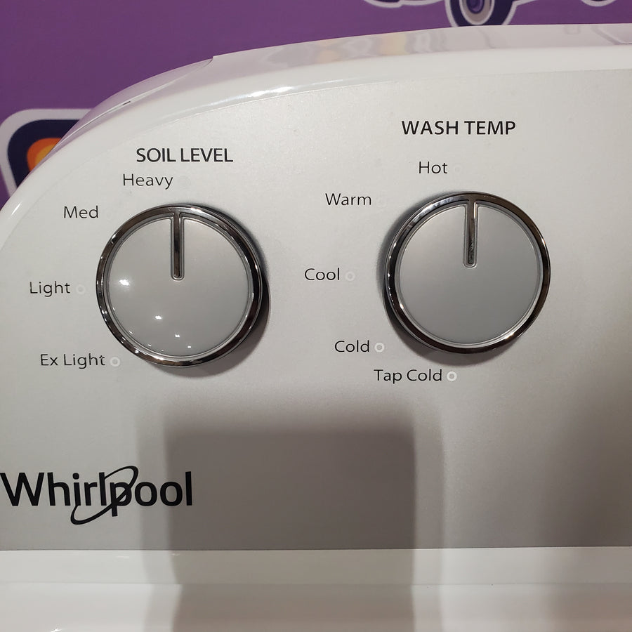Whirlpool Top Load 3.5 Cu. Ft. Washer with Deep Water Wash Option WTW4816FW - Open Box and Whirlpool Vented 7.0 Cu. Ft. Electric Dryer WED4815EW - Scratch & Dent (Minor)