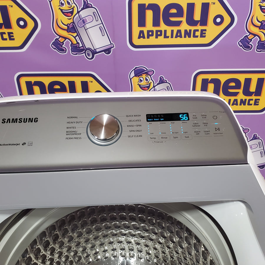 Samsung ENERGY STAR 5.0 cu. ft. Top Load Washing Machine with Active Water Jet WA50R5200AW - Certified Refurbished
