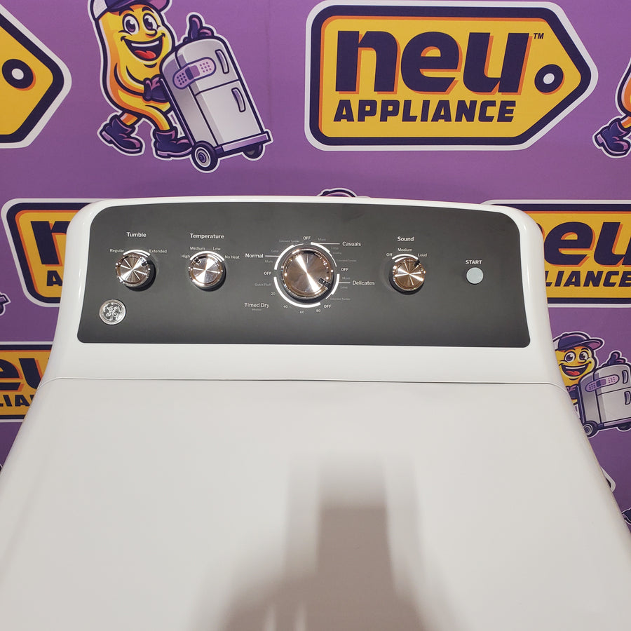 GE 7.2 cu. ft. Capacity Electric Dryer with Up To 120 ft. Venting and Extended Tumble GTD48EASWWB - Certified Refurbished