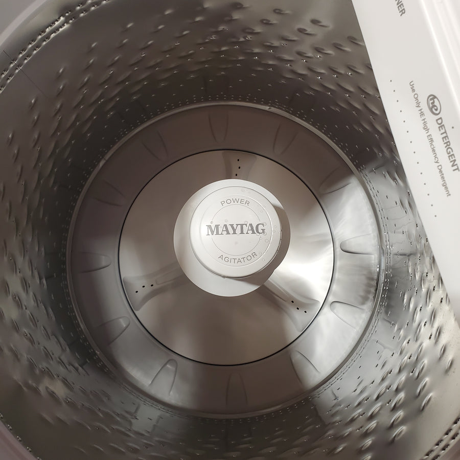 Maytag 5.2 Cu. Ft. Top Load Agitator Washer with Extra Power and Smart Appliance 22442617 - MTW6205RW - Open Box