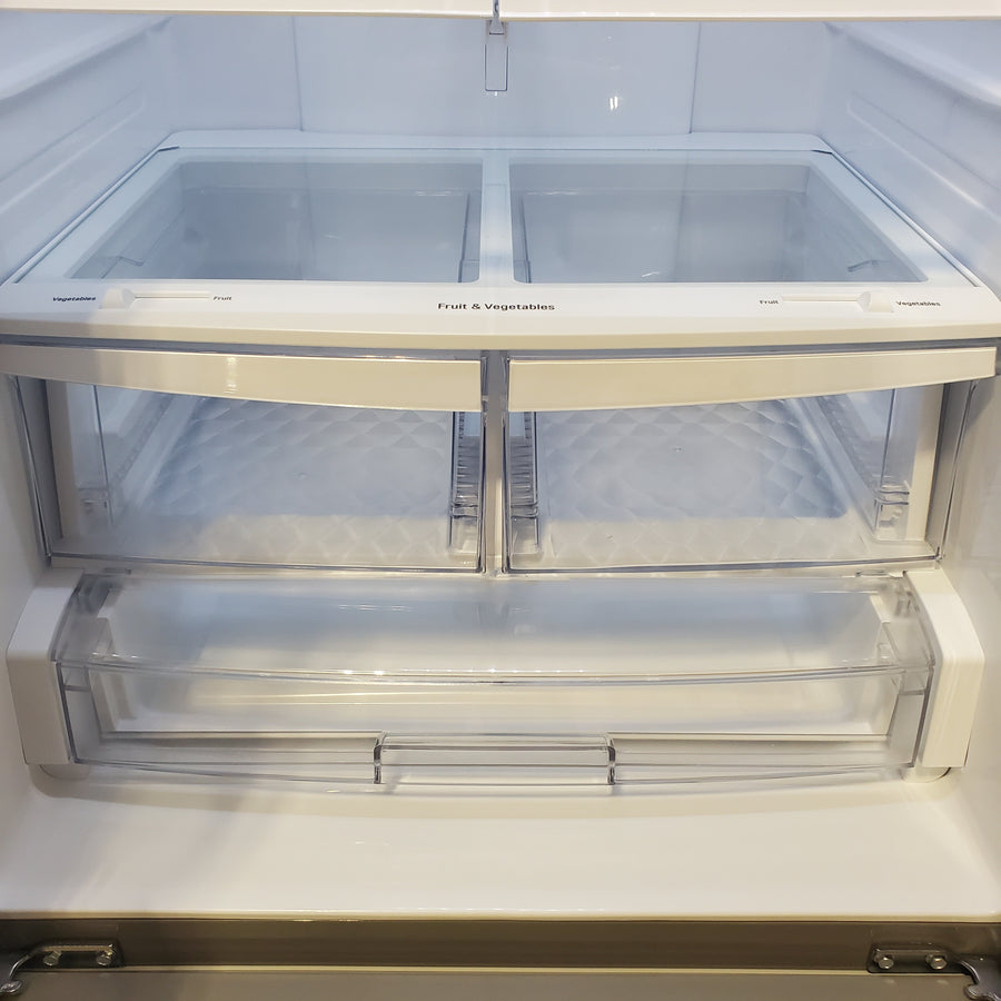 LG 22 cu. ft. 30-inch Wide French Door Refrigerator in Stainless Steel LFCS22520S - Scratch & Dent (Moderate)