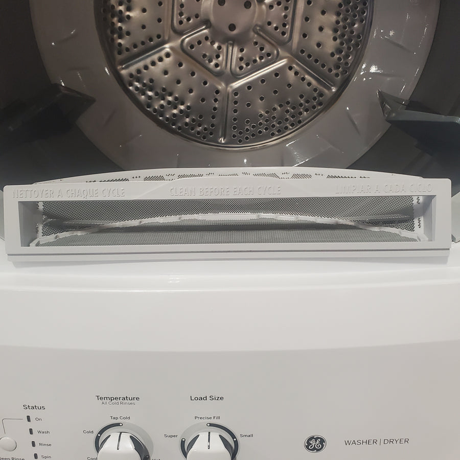 GE 3.8 cu. ft. Washer 5.9 cu. ft. Long Vent Electric Dryer Combo in White GUV27ESSMWW - Certified Refurbished