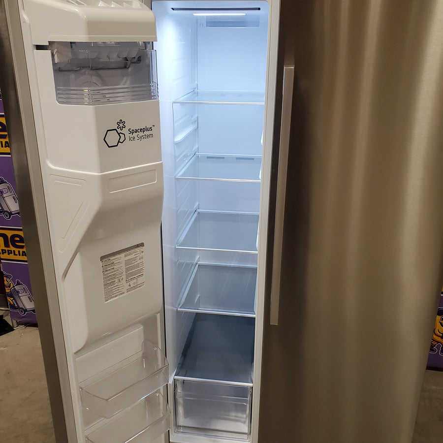 LG 27 cu. ft. Standard-Depth, Side-by-side Refrigerator, with Ice and Water and Bar Handle Design LS27T3230S - Scratch & Dent (Minor)