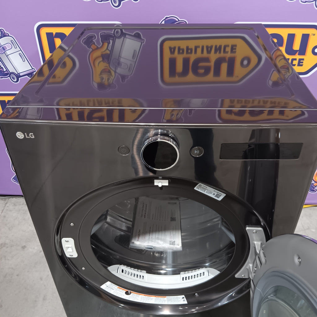 LG 4.5 cu. ft. Smart Front Load Washer with TurboWash® 360° and ezDispense® WM5700HVA - Scratch & Dent (Moderate) and 7.4 cu. ft. Ultra Large Capacity Smart Front Load Electric Dryer with Built-In Intelligence & TurboSteam® 16275 - DLEX6700B - Open Box