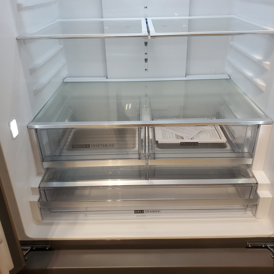 Whirlpool French Door 30 cu ft Refrigerator in Fingerprint Resistant Stainless Finish with In-Door Water and Ice Maker - 30 cu. ft. WRFF3536SZ - Scratch & Dent (Minor)
