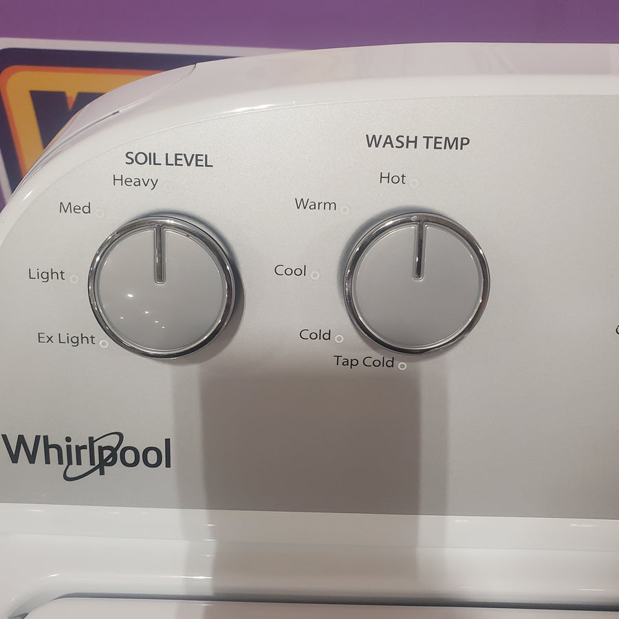 Whirlpool Top Load 3.5 Cu. Ft. Washer with Deep Water Wash Option WTW4816FW - Certified Refurbished and Whirlpool Vented 7.0 Cu. Ft. Electric Dryer WED4815EW - Scratch & Dent (Moderate)