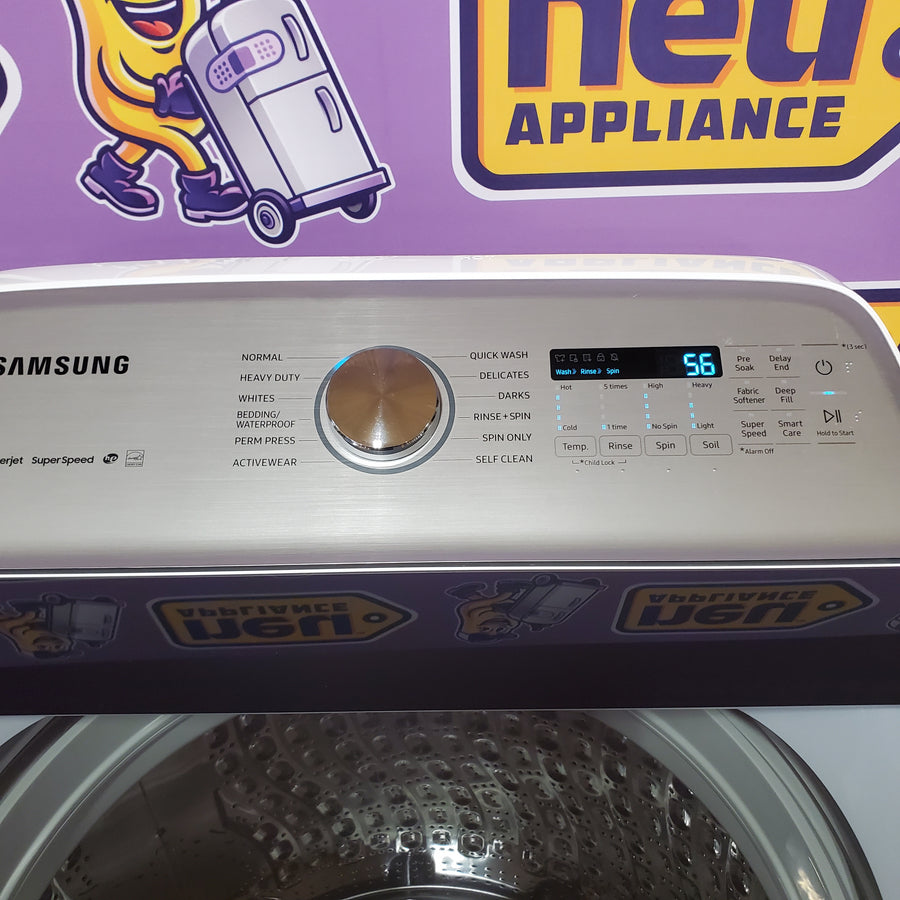 Samsung Top Load 5.0 Cu. Ft. Washer with Super Speed in White WA50R5400AW - Certified Refurbished