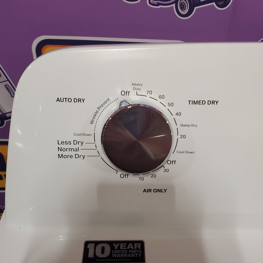 Maytag Top Load Style Electric Wrinkle Prevent 7.0 cu. ft. Dryer with Auto Dry MED4005SW - Scratch & Dent (Minor)