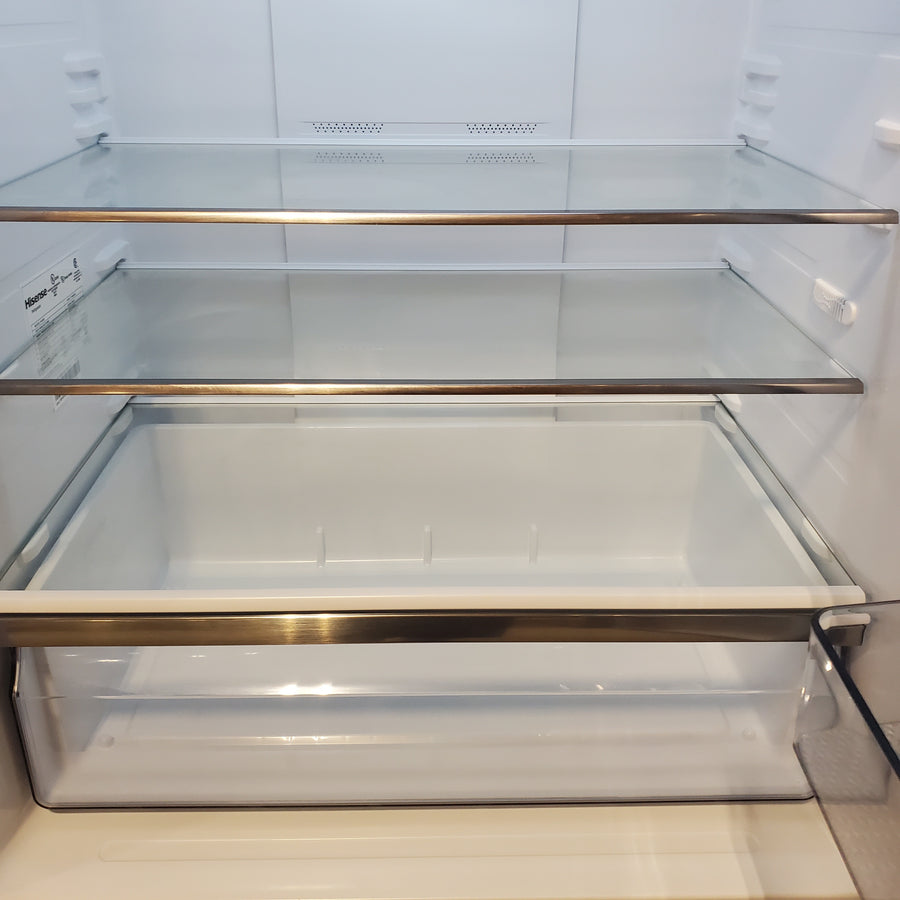 Hisense 33" Wide Counter Depth ENERGY STAR 17.2-cu ft Bottom-Freezer Refrigerator with Ice Maker in Fingerprint Resistant Stainless Steel HRB171N6BSE - Scratch & Dent (Minor)