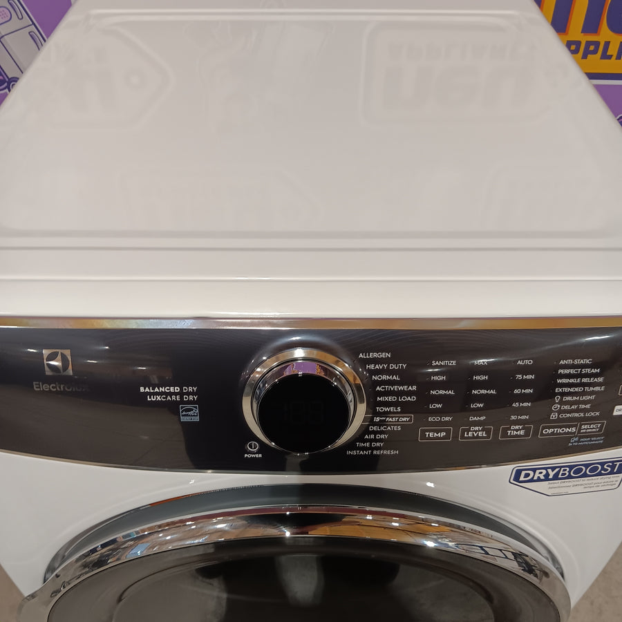Electrolux 8.0 cu. ft. Front Load Electric Dryer with Perfect Steam 22421770 - ELFE7637AW - Open Box