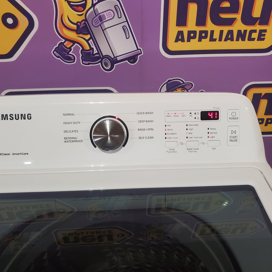 Samsung 4.5 cu. ft. Top Load Washer with Vibration Reduction Technology+ in White WA45T3200AW - Certified Refurbished