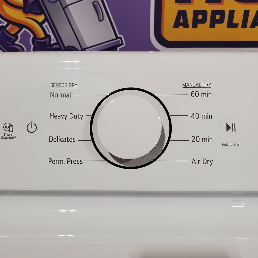 LG 7.3 Cu. Ft. Electric Rear Control Ultra Large Capacity Dryer in White with Sensor Dry 22121518 - DLE6100W - Open Box