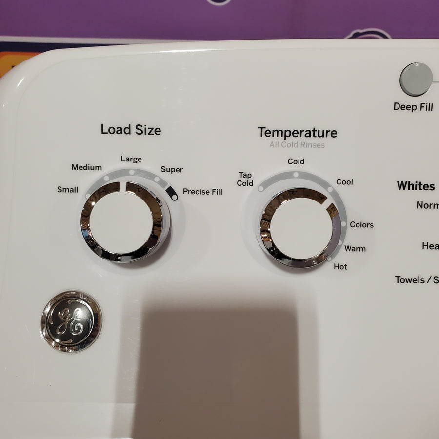 GE White Top Load 4.2 Cu. Ft. Washer with Stainless Steel Basket and Dual Action Agitator GTW460ASJWW - Certified Refurbished and GE 7.2 cu. ft. Capacity Aluminized Alloy Drum Electric Dryer GTD33EASKWW - Certified Refurbished
