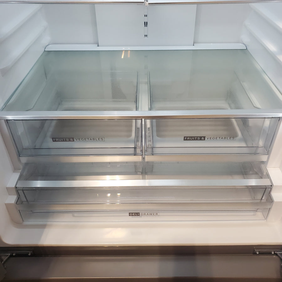 Whirlpool French Door 30 cu ft Refrigerator in Fingerprint Resistant Stainless Finish with In-Door Water and Ice Maker - 30 cu. ft. WRFF3536SZ - Scratch & Dent (Minor)