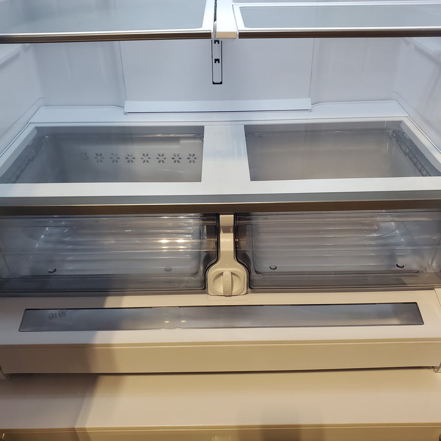 Samsung Bespoke AI Counter-Depth Sphere Ice 26-cu ft 36-in Wide French Door Refrigerator with Dual Ice Maker ( Fingerprint Resistant Stainless Steel ) ENERGY STAR Certified RF70F27SER - Scratch & Dent (Minor)