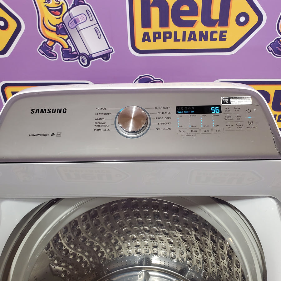 Samsung ENERGY STAR 5.0 cu. ft. Top Load Washing Machine with Active Water Jet 3511213 - WA50R5200AW - Certified Refurbished