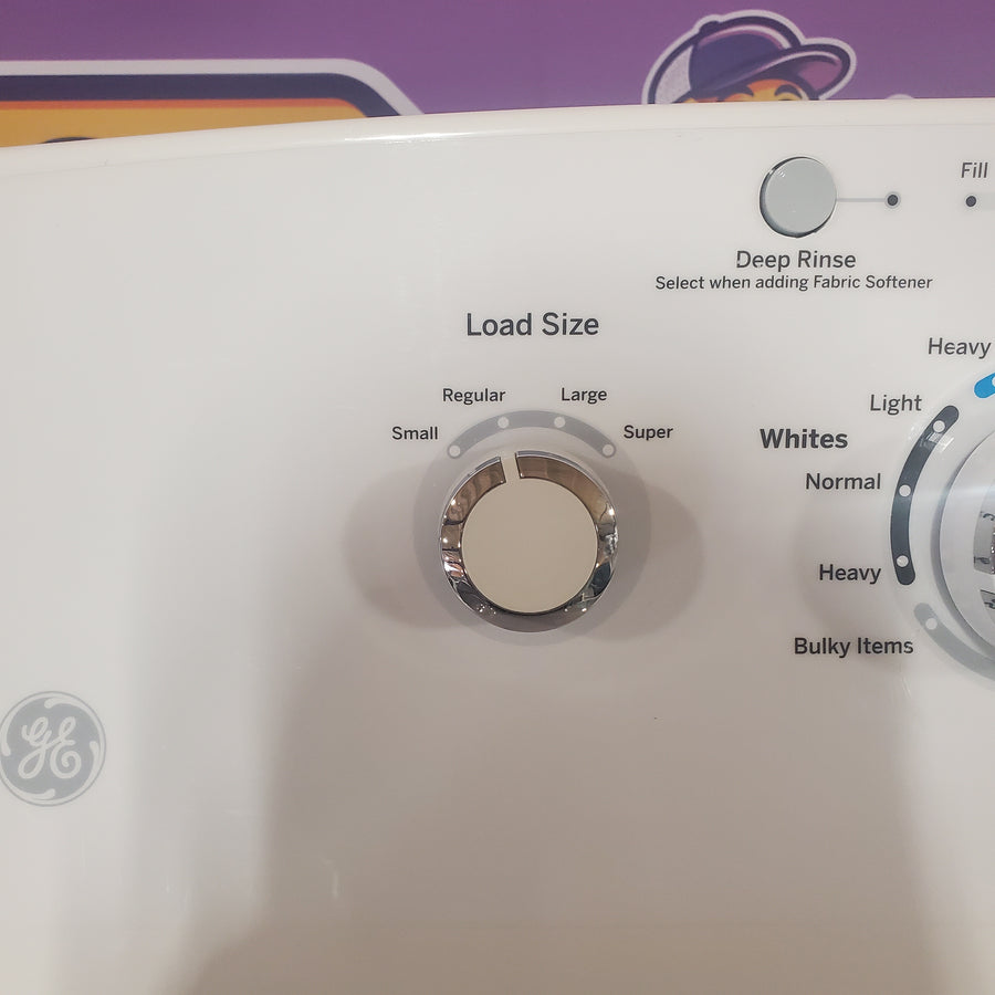GE® 3.8 cu. ft. Capacity Washer with Stainless Steel Basket in White GTW330ASKWW - Certified Refurbished and GE® 7.2 cu. ft. Capacity Aluminized Alloy Drum Electric Dryer GTD33EASKWW - Certified Refurbished