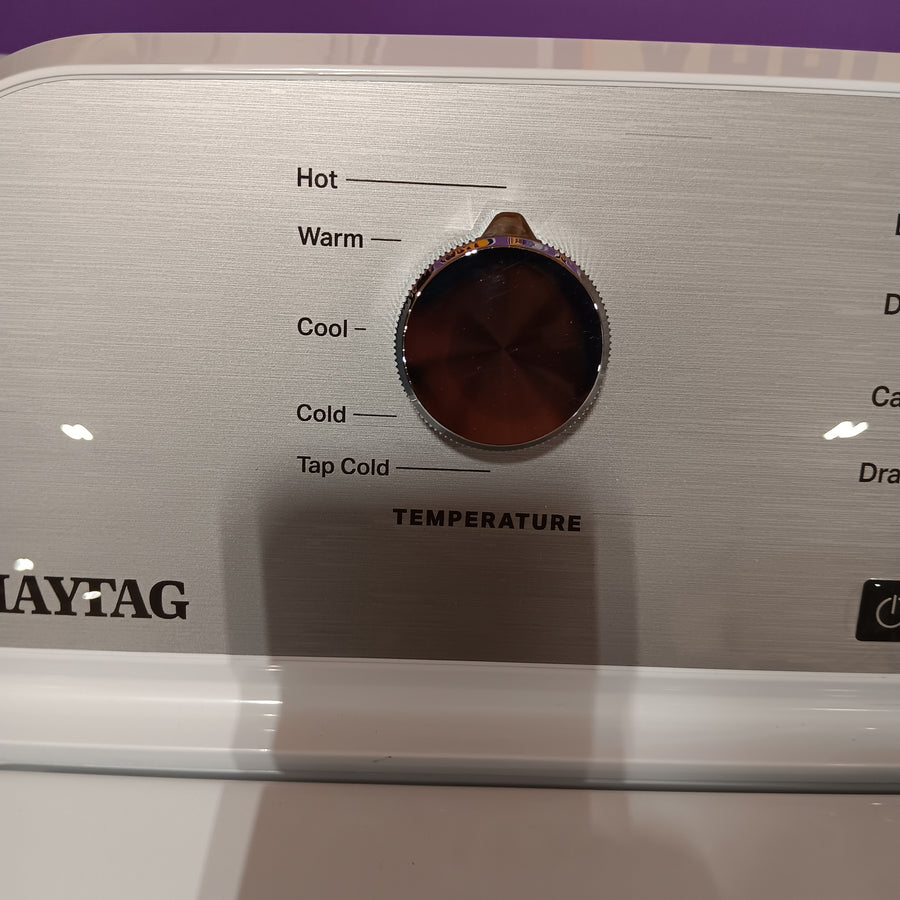 Maytag 4.5 cu. ft. Capacity Top Load Washer with Power™ Agitator and Deep Fill MVW4505MW - Scratch & Dent (Moderate) and Maytag 7.0 cu. ft. Capacity Top Load Electric Wrinkle Prevent Dryer 16286 - MED4500MW - Scratch & Dent (Minor)