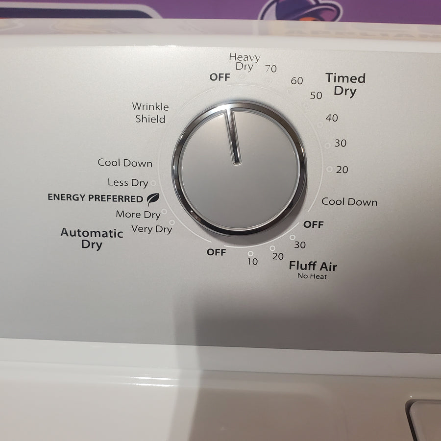 Whirlpool 4.3-cu ft  High Efficiency Impeller Medium Top-Load Washer in White WTW5000DW - Open Box and Whirlpool White Electric Extra Large 7.0 Cu. Ft. Dryer with Wrinkle Shield WED4815EW - Scratch & Dent (Minor)