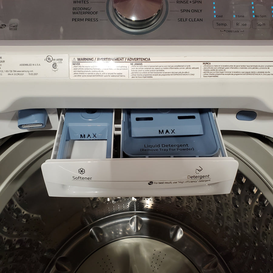 Samsung ENERGY STAR 5.0 cu. ft. Top Load Washing Machine with Active Water Jet WA50R5200AW - Certified Refurbished