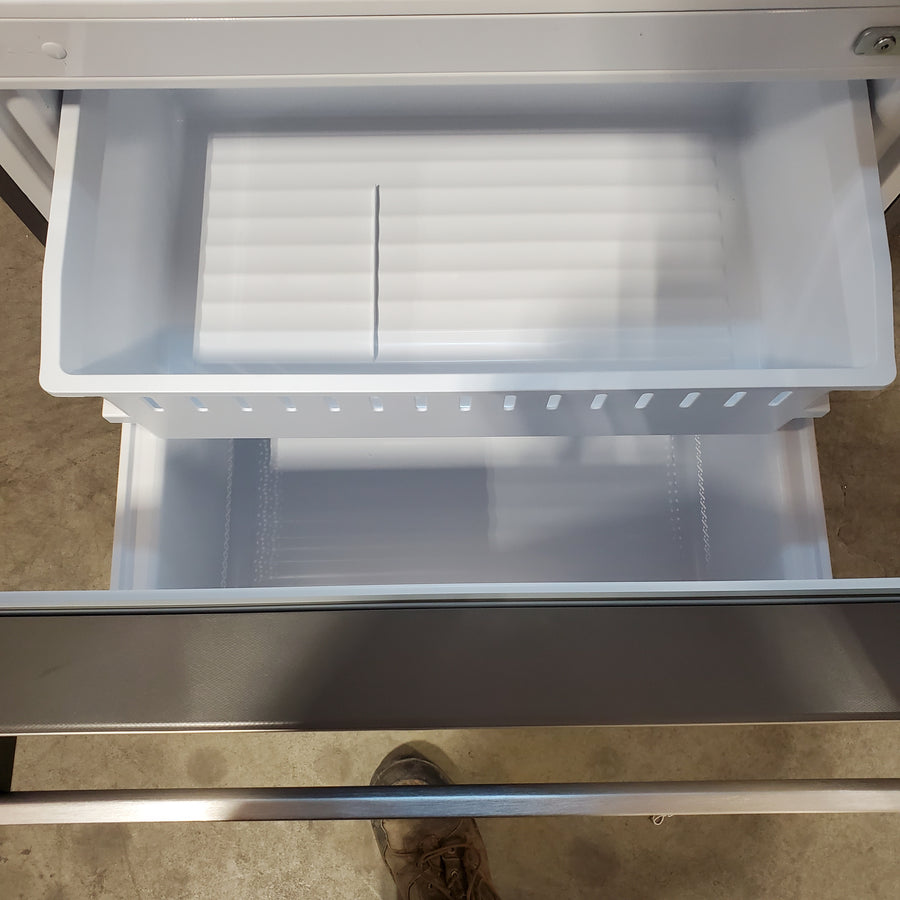Hisense Counter Depth Bottom Freezer 17.2 Cu. Ft. Refrigerator with LED Lighting and Super Cool and Super Freeze in Fingerprint Stainless Steel HRB171N6ASE - Scratch and Dent (Minor)