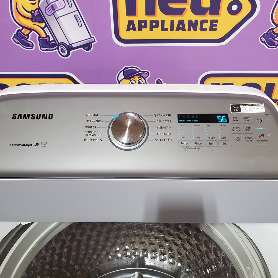 Samsung ENERGY STAR 5.0 cu. ft. Top Load Washing Machine with Active Water Jet WA50R5200AW - Certified Refurbished