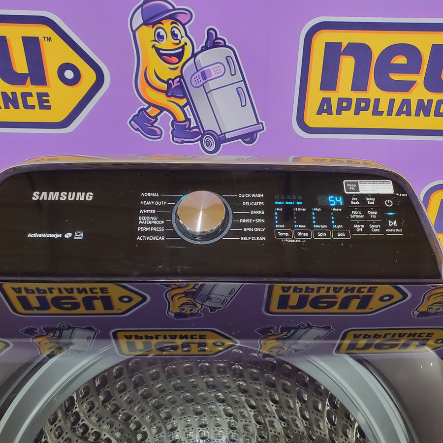 Samsung 5.0 cu. ft. High Efficiency Top Load Washer with Active WaterJet in Champagne WA50T5300AC - Certified Refurbished