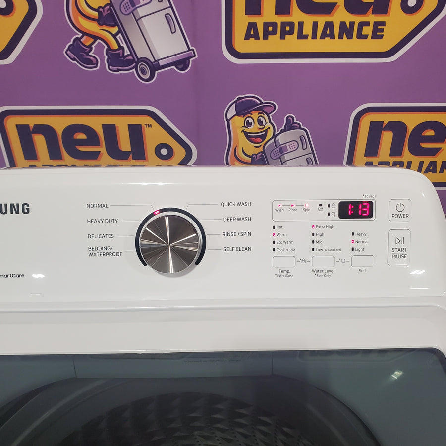 Samsung 4.5 cu. ft. Top Load Washer with Vibration Reduction Technology+ in White WA45T3200AW - Scratch & Dent (Minor)
