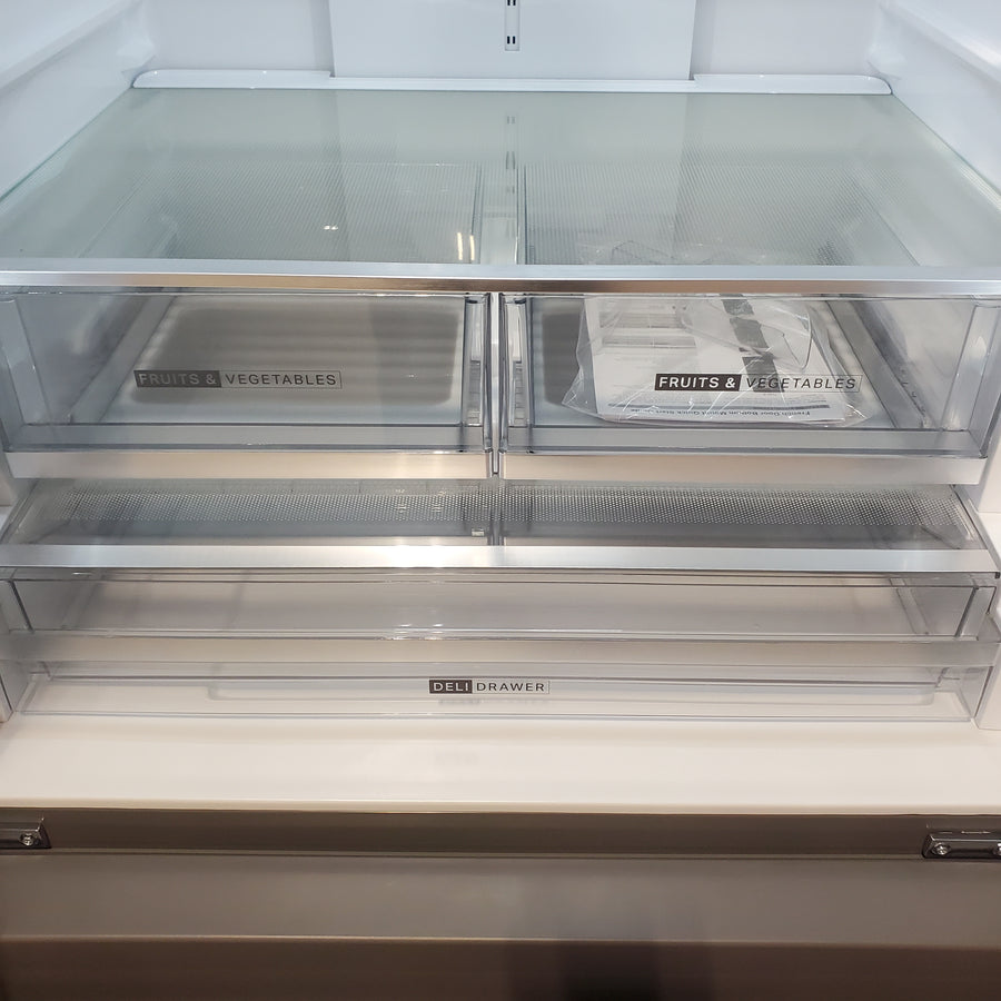 Whirlpool French Door 31 Cu. Ft. Refrigerator with Total Coverage Cooling in Fingerprint Resistant Stainless Steel WRFF3136SZ - Scratch & Dent (Minor)