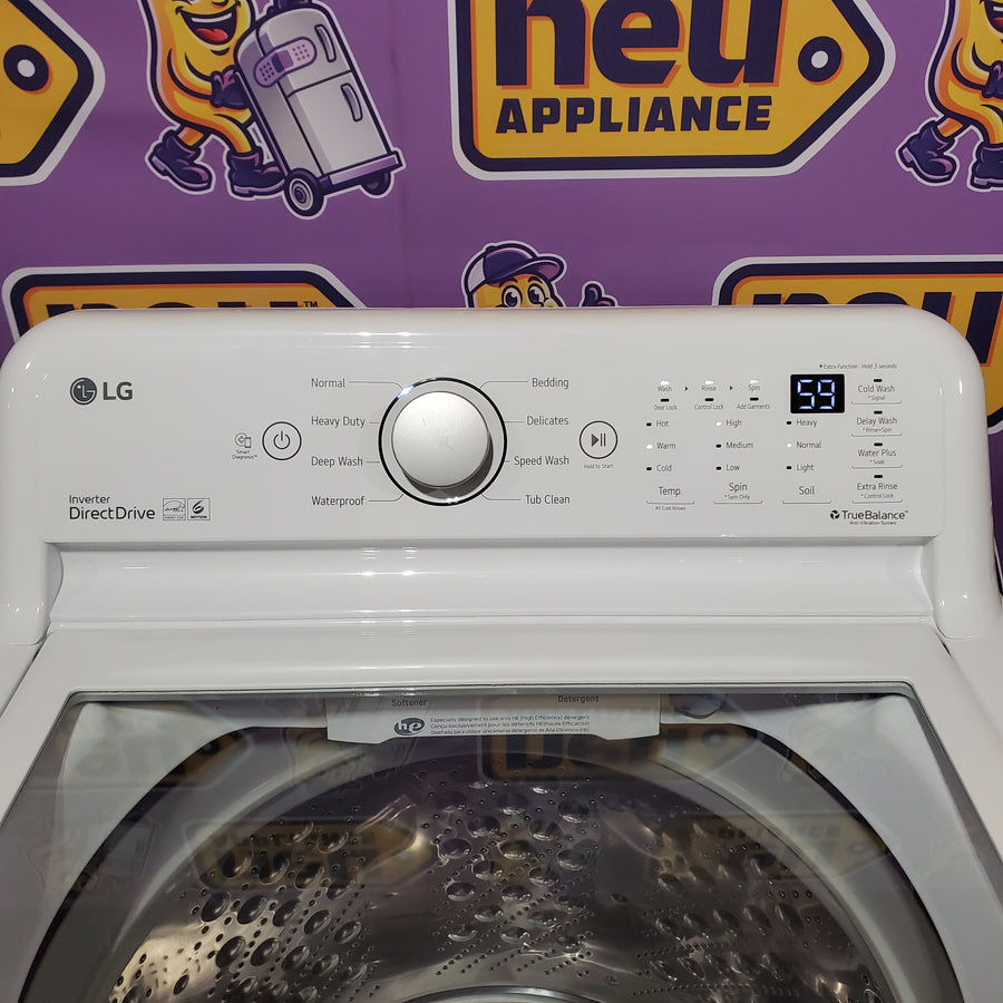 LG White Top Load 5.0 Cu. Ft. Mega Capacity Washer with TurboDrum Technology WT7150CW - Certified Refurbished