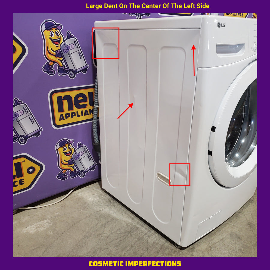 LG Ultra Large Capacity Front Load 4.5 Cu. Ft. Washer in White with ColdWash Technology WM3400CW - Scratch & Dent (Moderate)