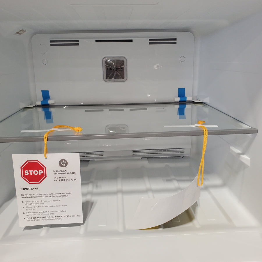 Midea Fingerprint Resistant 20.5-cu ft Top-Freezer Refrigerator (White) Garage Ready ENERGY STAR Certified MRT21D3BWW - Open Box
