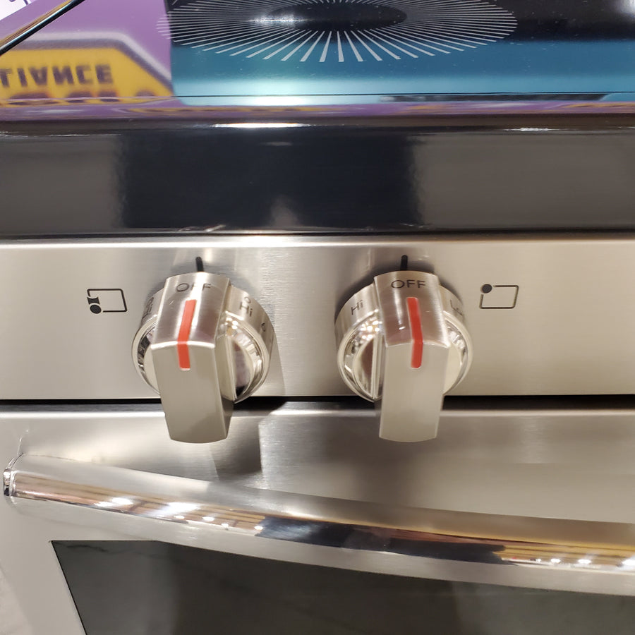 Frigidaire Stainless Steel Gallery 30" Electric Glass top Range with No Preheat + Air Fry GCRE3060BF - Open Box