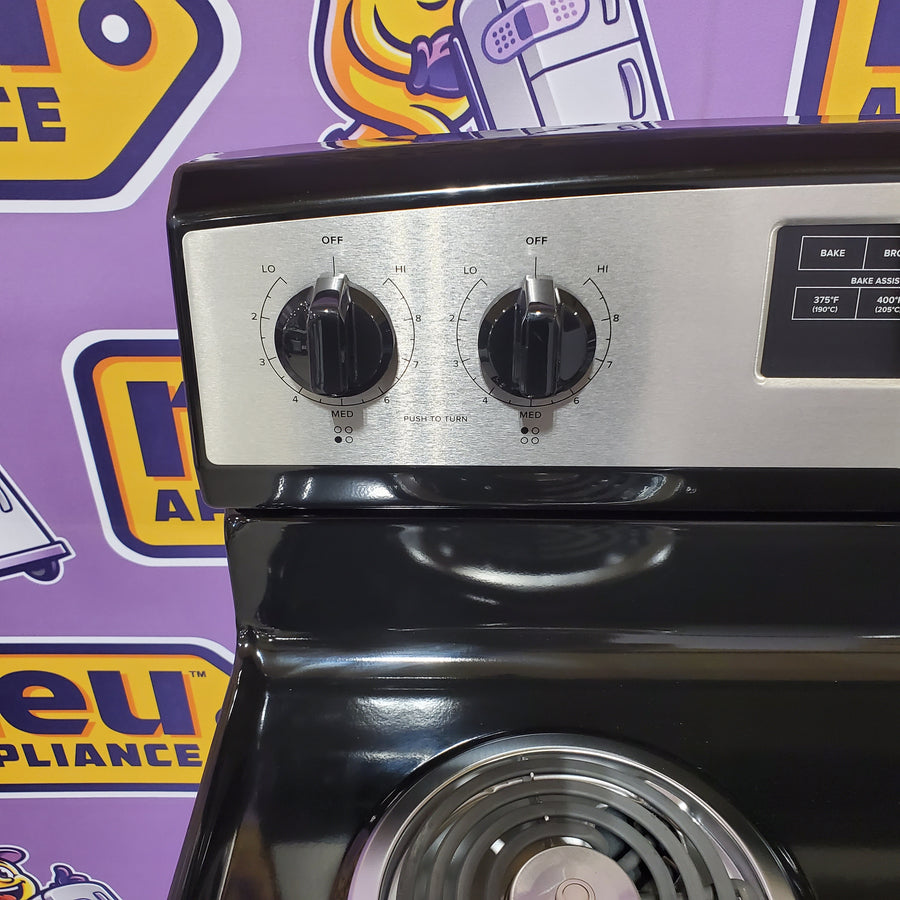 Amana 30-in 4 burners 4.8-cu ft Freestanding Electric Range in Stainless Steel ACR4303MMS - Open Box