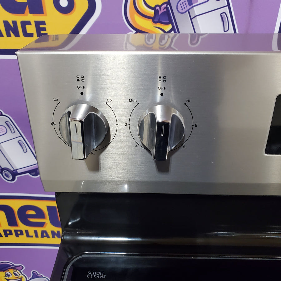 Whirlpool 30-in Glass Top 5 Burners 5.3-cu ft Air Fry Convection Freestanding in Stainless Steel WFES4530SS - Scratch & Dent (Minor)