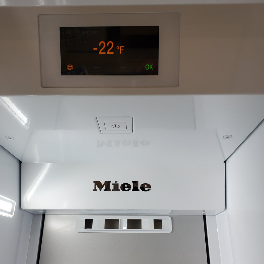 Miele 18 Inch Built-In Smart Freezer Column with WifiConnect, DynaCool, Push2open, IceMaker with No Ice Dispenser, MasterFresh, SuperCool, Active AirClean Filter, BrilliantLight, and MasterSensor F2412VI - New in Box