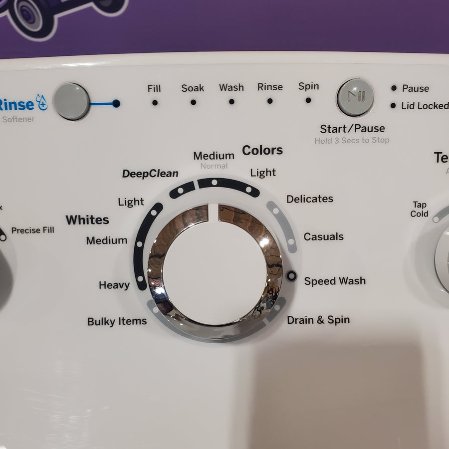 GE® 4.2 cu. ft. Capacity Washer with Stainless Steel Basket Certified Refurbished and GE 6.2 cu. ft. Capacity Electric Dryer with Up To 120 ft. Venting and Shallow Depth GTD33EASKWW - Certified Refurbished