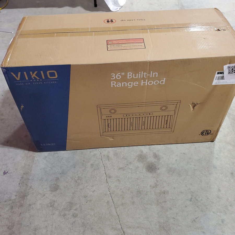 VIKIO 36 inch Ducted 480-CFM Stainless Steel Insert Under Cabinet Range Hood RB30-36 - New in Box