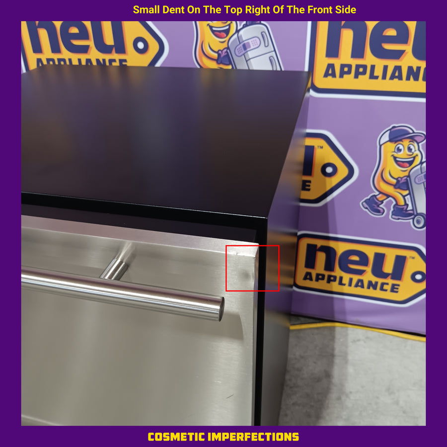Elica 24 Inch Panel Ready Built-In/Freestanding Undercounter Double-Drawer Refrigerator with 4.7 Cu. Ft. Capacity, 115 Total Can Capacity, and 39 dBA EBD51SS1 - Scratch & Dent (Minor)