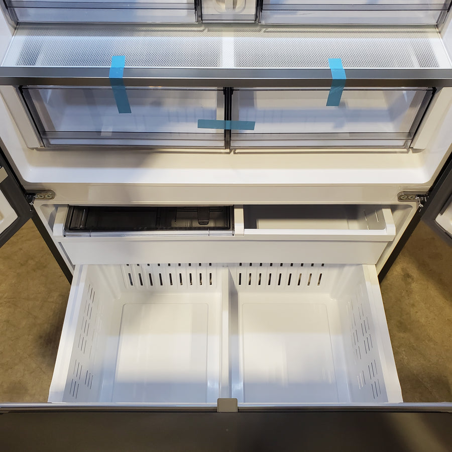 Samsung Bespoke Stainless Steel 3 Door French Door 30 Cu. Ft. Refrigerator with Beverage Center 22521663 - RF30BB660012 - Scratch & Dent (Moderate)