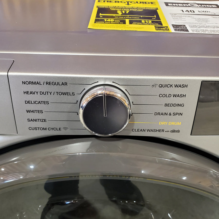 Whirlpool 4.5 cu. ft. Smart Front Load ENERGY STAR® Washer with FreshFlow™ Vent System WFW5720RR - Scratch & Dent (Minor) and Whirlpool 7.4 cu. ft. 240-Volt Stackable Electric Vented Dryer with Steam Refresh WED90HEFC - Certified Refurbished