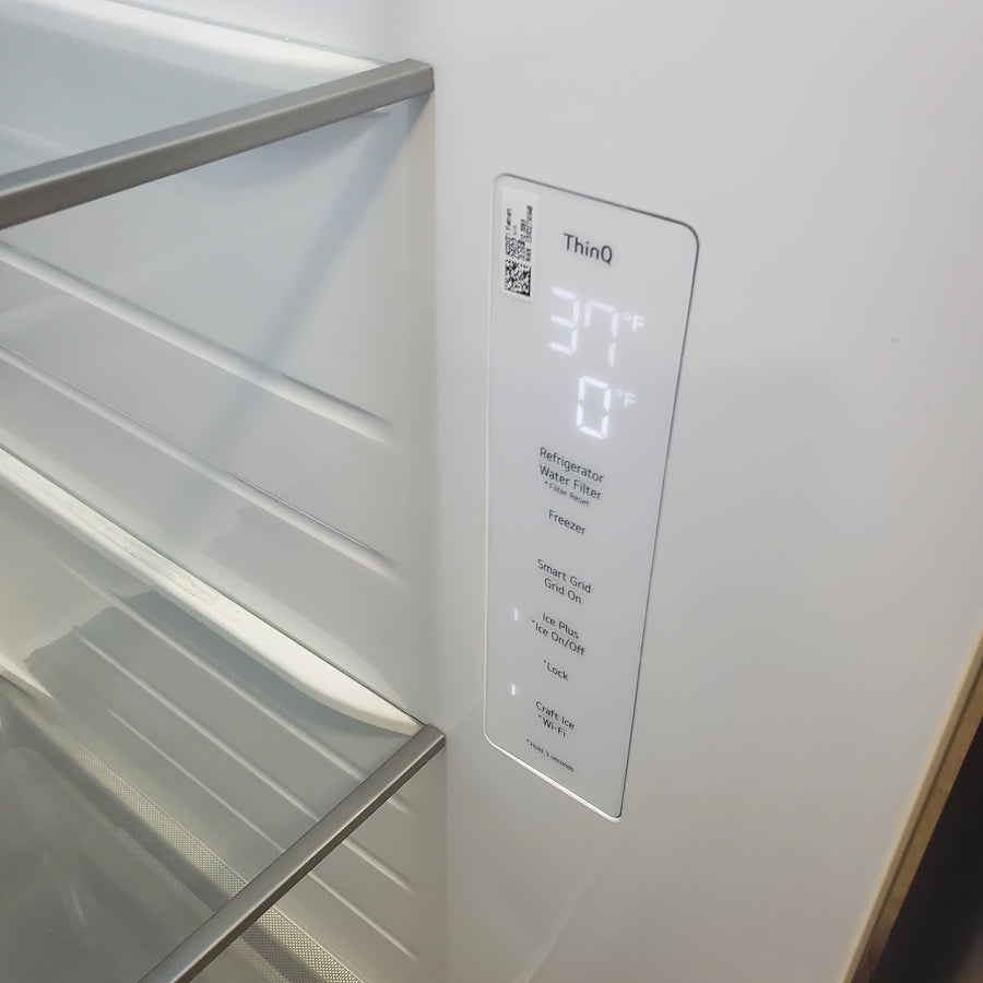 LG 27 cu. ft. Smart Side-by-Side Refrigerator with Smooth Touch Ice & Water Dispenser LL27T3530S - Scratch & Dent (Moderate)
